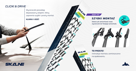 Wycieraczki Skalne Easy Fit Przód do Mercedes Klasa S W221 (09.2005-12.2013)