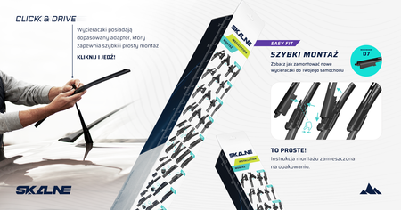 Wycieraczki Skalne Easy Fit Przód do Ford B-Max (08.2012-12.2018)