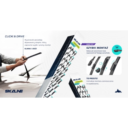 Wycieraczki Skalne Easy Fit Przód do Citroen C4 III Hatchback (10.2020-)