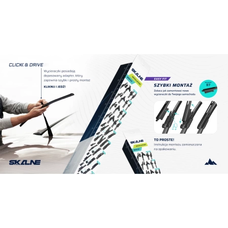 Wycieraczki Skalne Easy Fit Przód do Mercedes Vaneo (02.2004-08.2005)