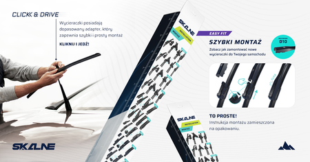 Wycieraczki Skalne Easy Fit Przód do Skoda Superb III Liftback (05.2015-)