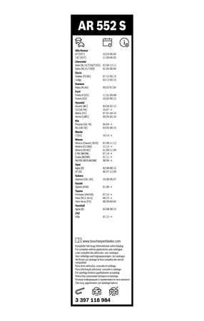 Wycieraczki Bosch Aerotwin Przód do Alfa Romeo 147 (11.2000-06.2005) TEST