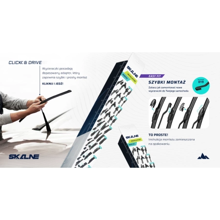 Wycieraczki Skalne Easy Fit Przód do Honda Civic VIII Hatchback (09.2005-12.2011)